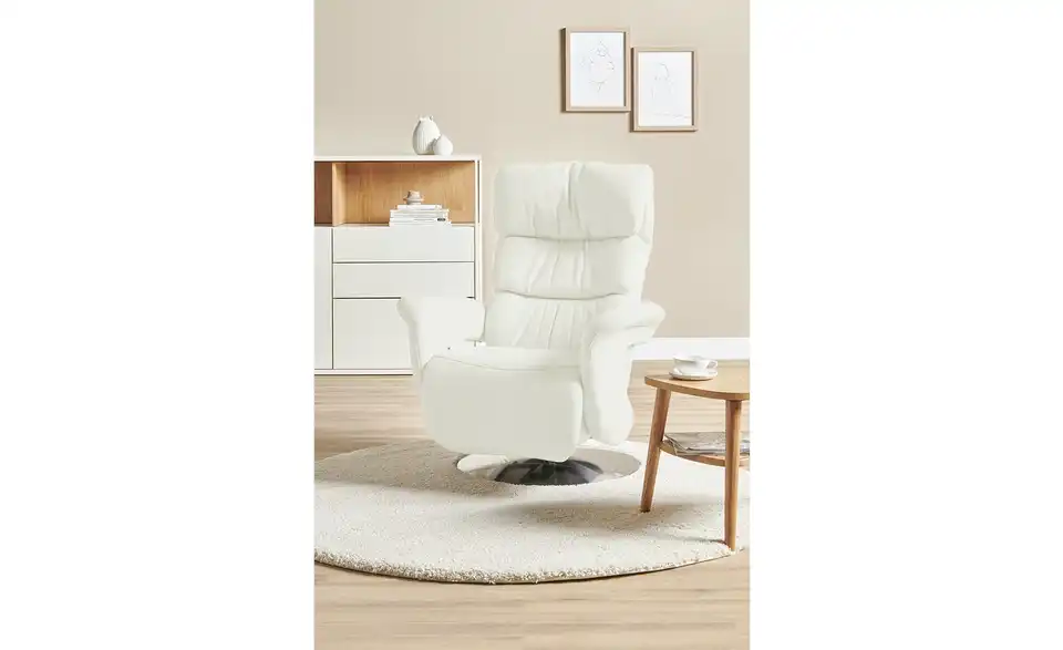 himolla Leder-Relaxsessel 7628 weiß - Leder, in Wohnsituation