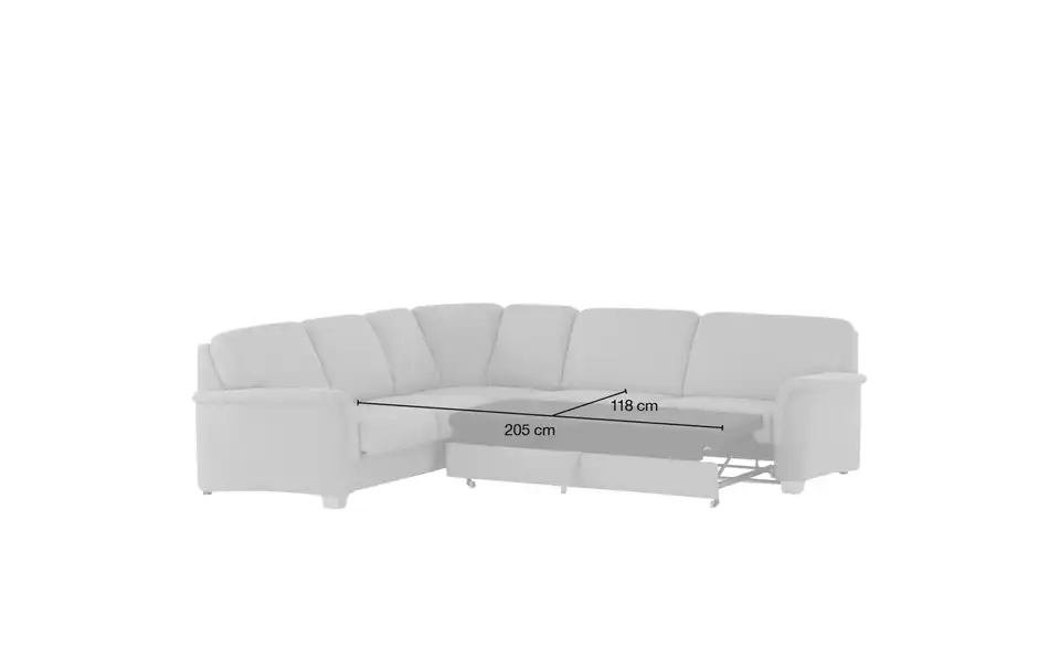 smart Ecksofa Valencia, Bemaßung
