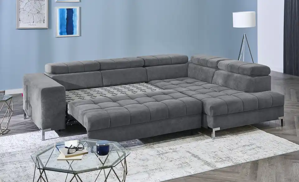 Ecksofa Arte mit verstellbaren Kopfstützen, Funktionsansicht