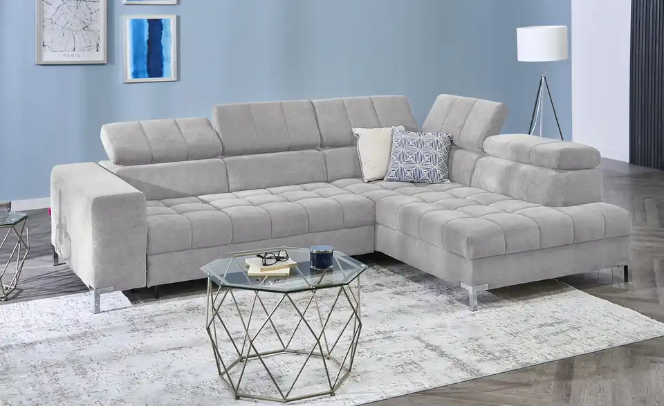 Ecksofa Arte mit verstellbaren Kopfstützen, Funktionsansicht