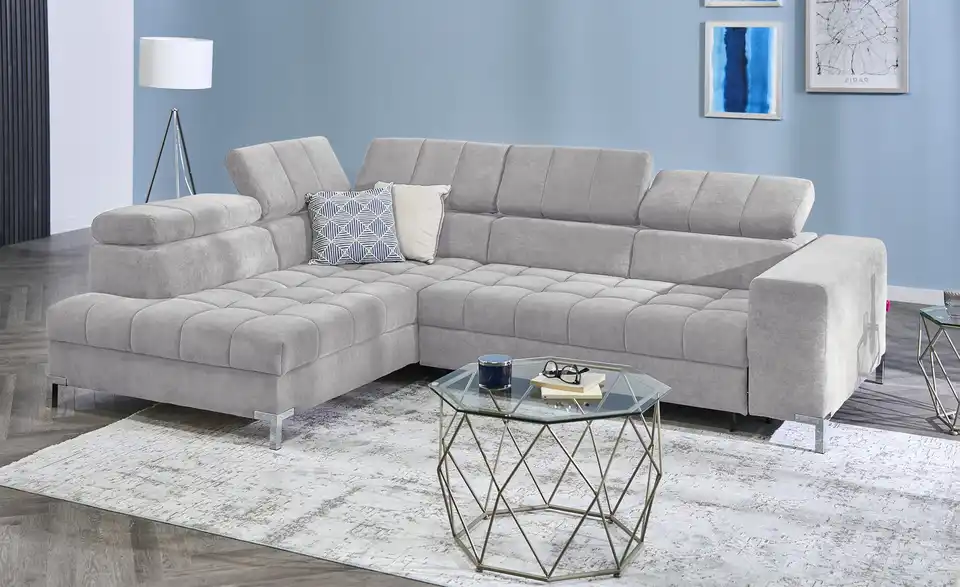 Ecksofa Arte mit verstellbaren Kopfstützen, Funktionsansicht