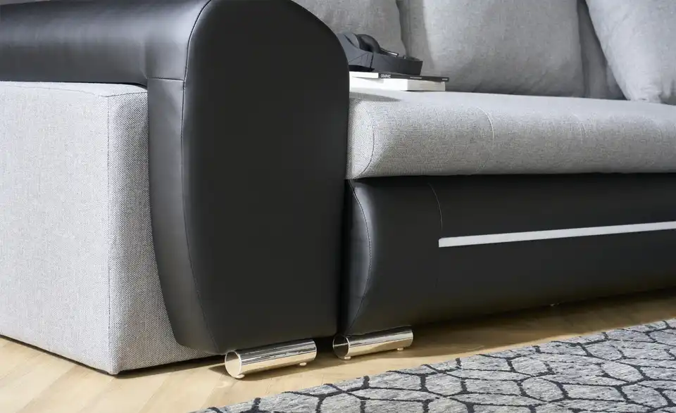 Ecksofa Emma mit Beleuchtung und Schlaffunktion, Detailansicht