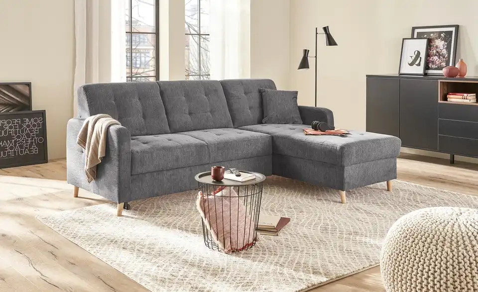 Ecksofa Venus mit Schlaffunktion, in Wohnsituation