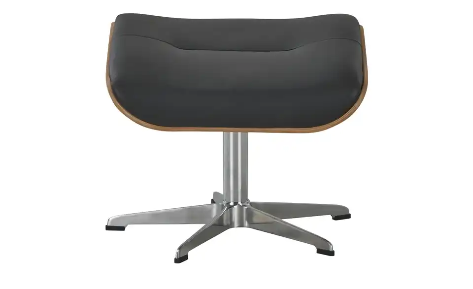 uno Sessel-Hocker-Set Arne aus Leder, Frontansicht