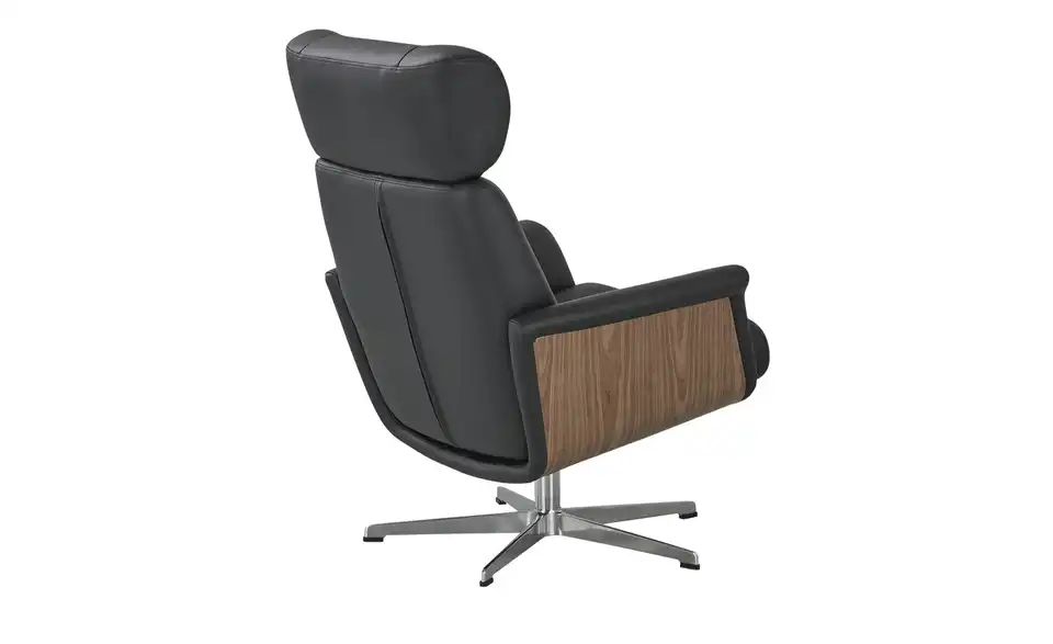 uno Sessel-Hocker-Set Arne aus Leder, Rückansicht