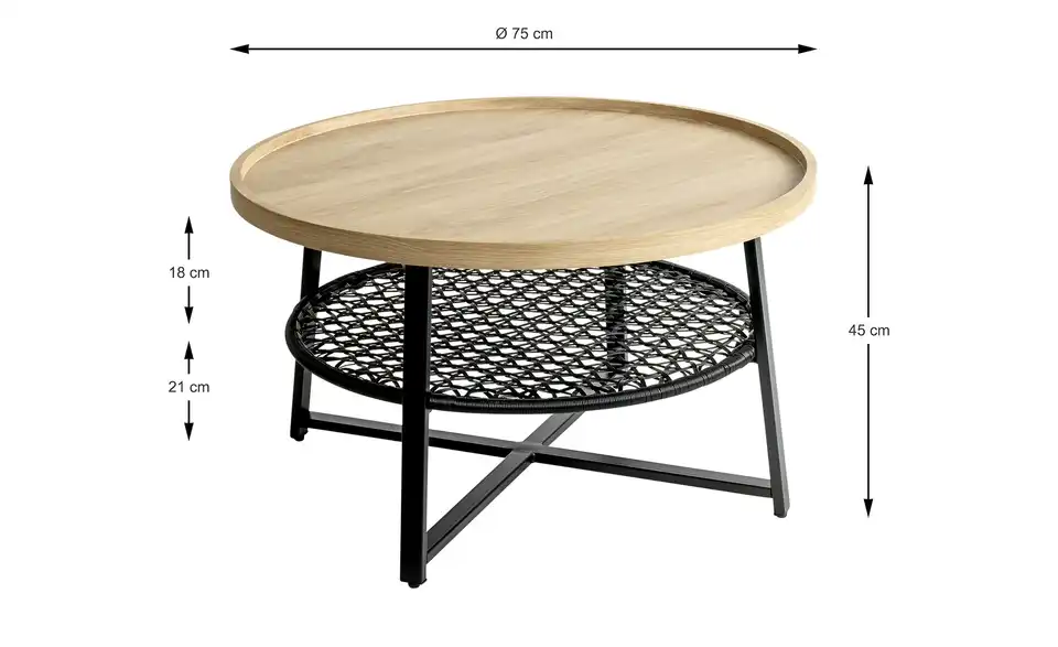 Couchtisch Haiger, Bemaßung