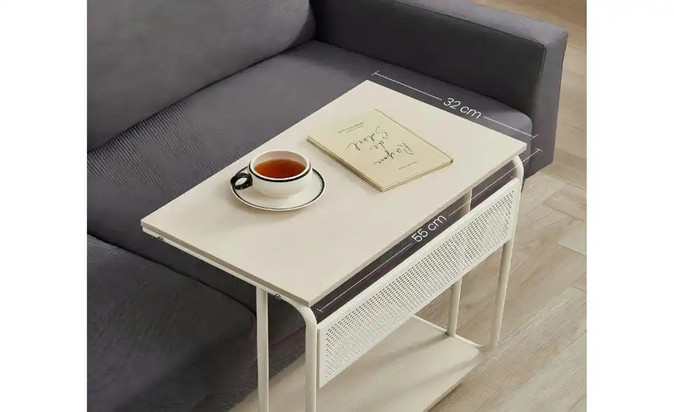 Beistelltisch, Bild mit Text