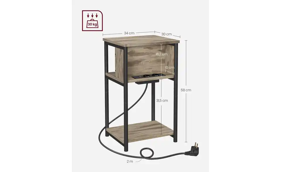 Beistelltisch, Bemaßung