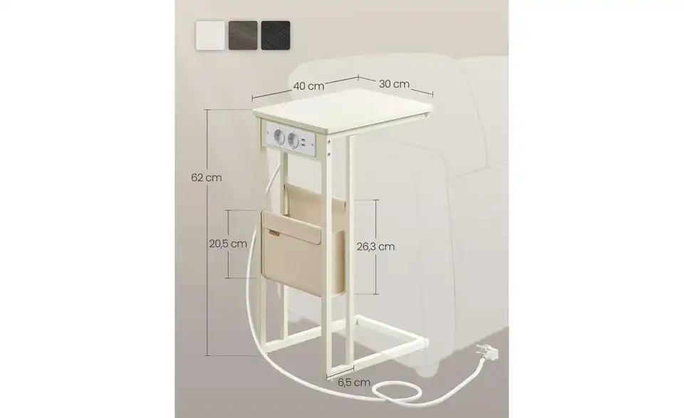 Beistelltisch, Bemaßung