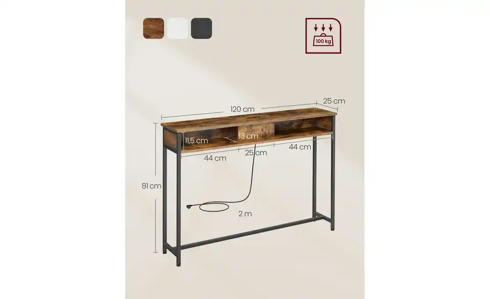 Konsolentisch, Bemaßung