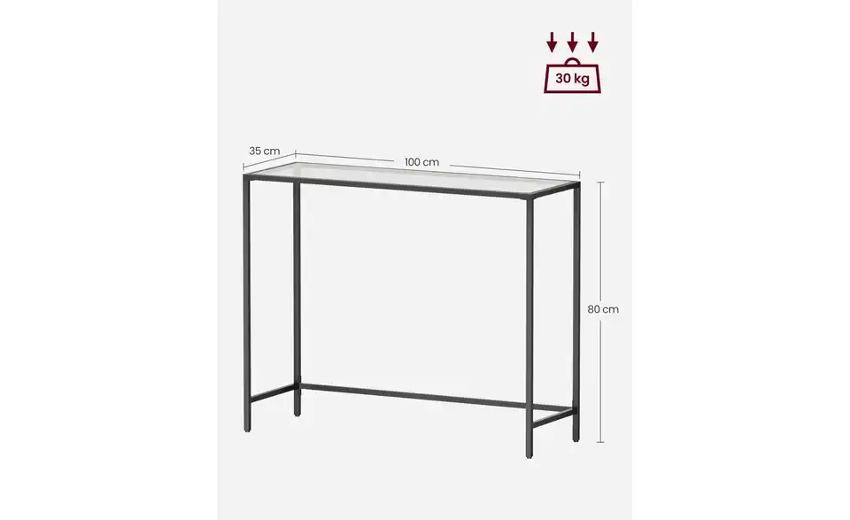 Konsolentisch, Bemaßung