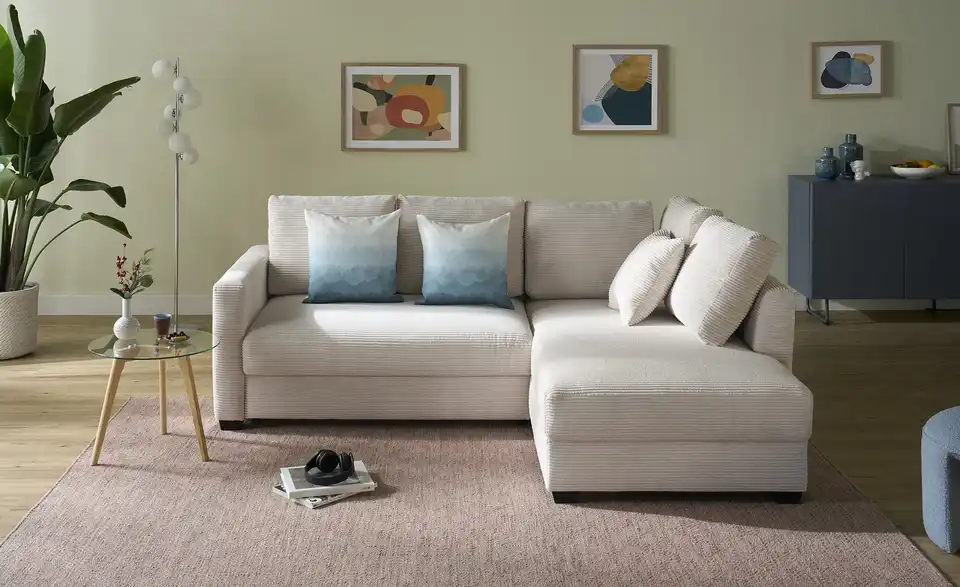 bobb Ecksofa mit Boxspringpolsterung Lisa de Luxe, Frontansicht