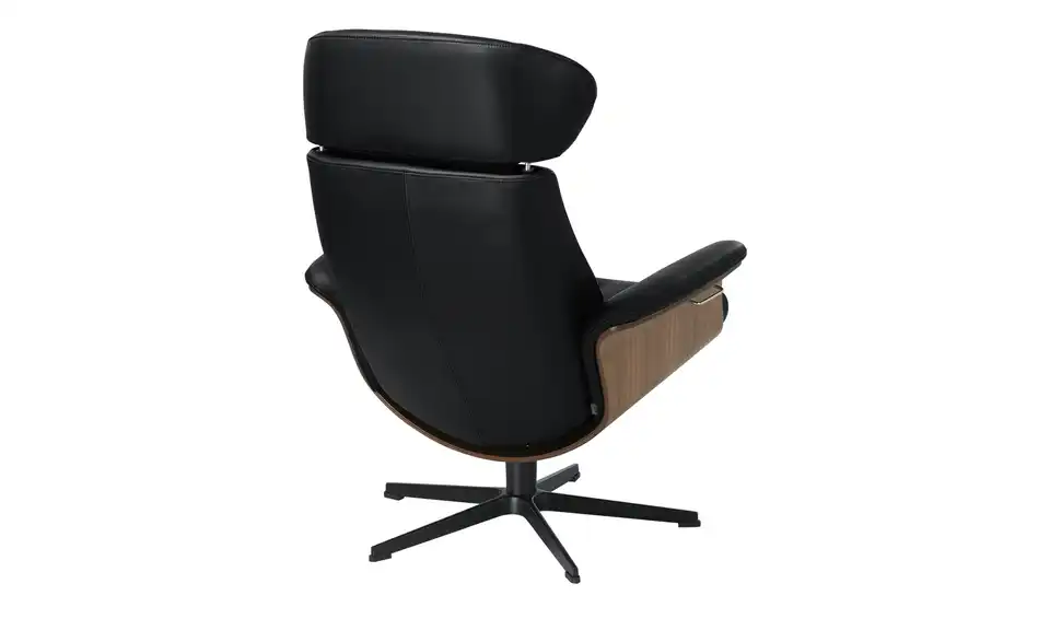 Sessel Timeout in Leder mit Knopfnaht, Rückansicht