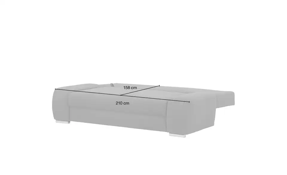 bobb Schlafsofa mit Boxspringpolsterung Viannie de Luxe, Bemaßung