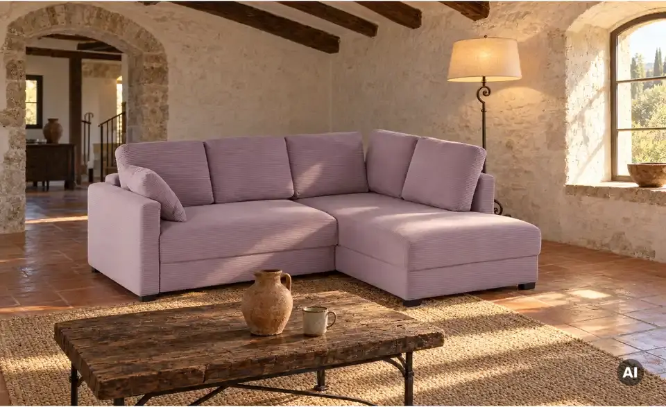 bobb Ecksofa mit Boxspringpolsterung Lisa de Luxe, in Wohnsituation