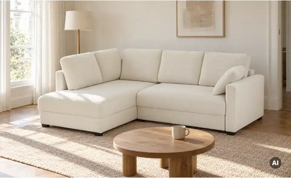 bobb Ecksofa mit Boxspringpolsterung Lisa de Luxe, in Wohnsituation