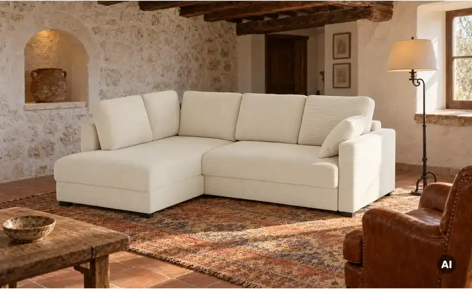 bobb Ecksofa mit Boxspringpolsterung Lisa de Luxe, in Wohnsituation