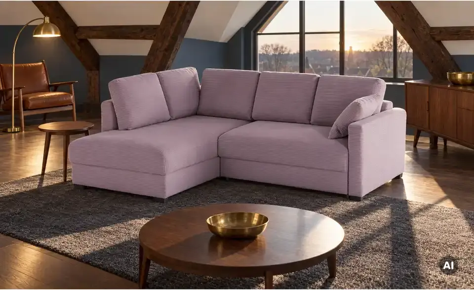 bobb Ecksofa mit Boxspringpolsterung Lisa de Luxe, in Wohnsituation