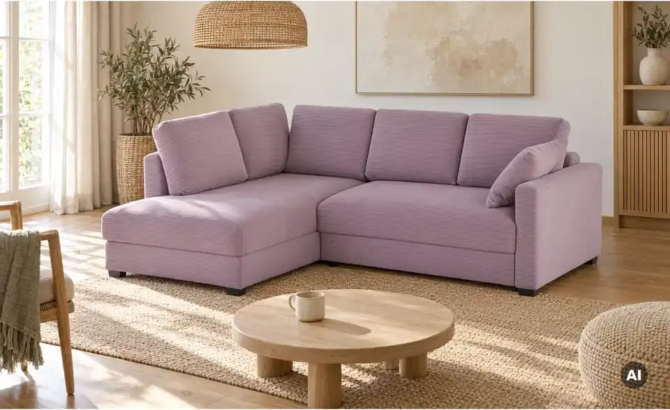 bobb Ecksofa mit Boxspringpolsterung Lisa de Luxe, in Wohnsituation