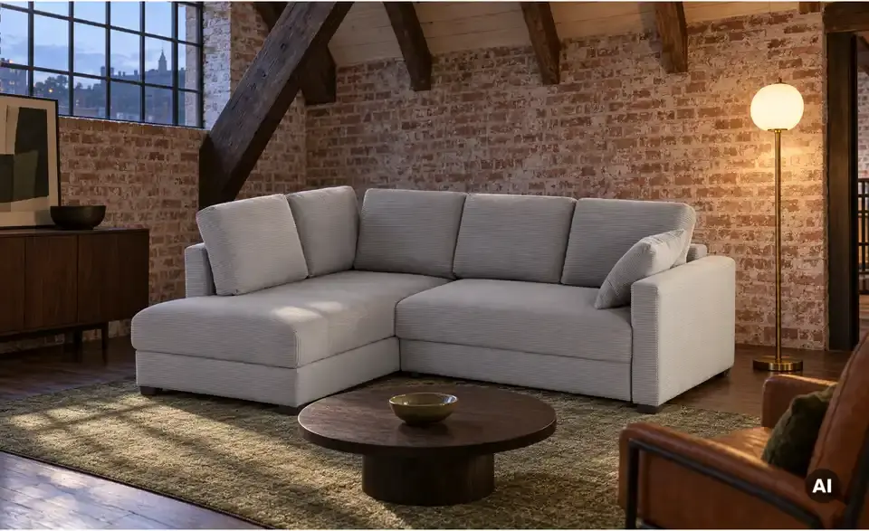 bobb Ecksofa mit Boxspringpolsterung Lisa de Luxe, in Wohnsituation