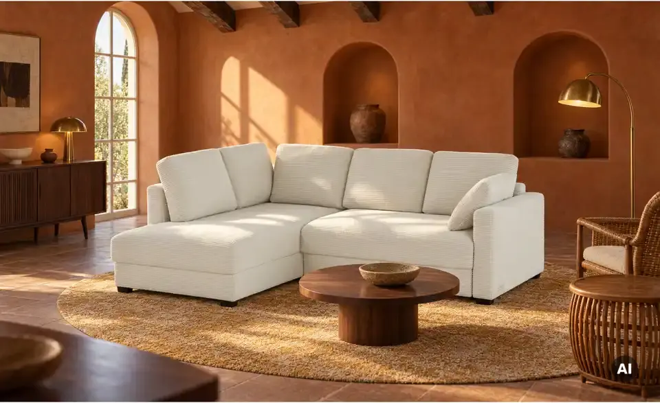 bobb Ecksofa mit Boxspringpolsterung Lisa de Luxe, in Wohnsituation