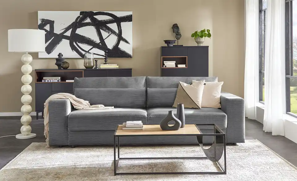 Big Sofa mit Schlaffunktion Branna, in Wohnsituation