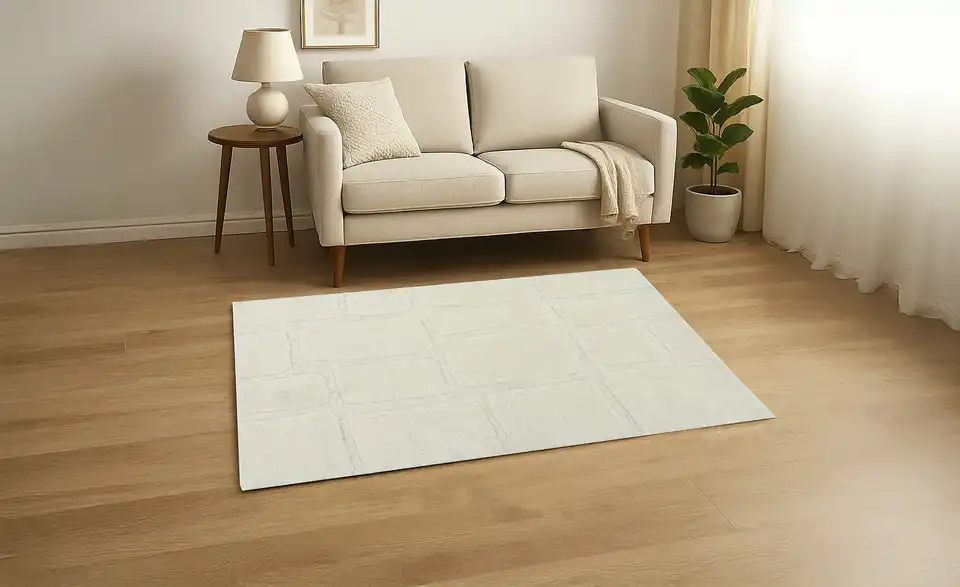 como Handtuft-Teppich Morena, in Wohnsituation