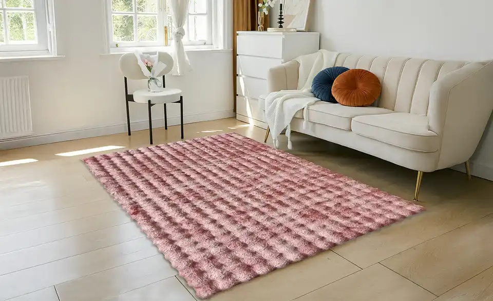 como Webteppich Bunny Bubble, in Wohnsituation