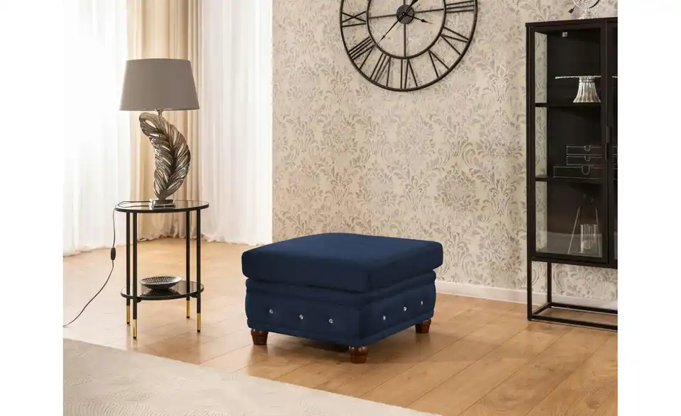 S-STYLE Chesterfield Hocker Cleo Blink, in Wohnsituation