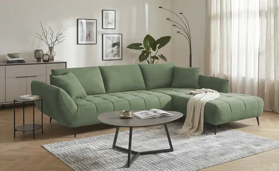 bobb Ecksofa Carly mit Sitztiefenverstellung, in Wohnsituation