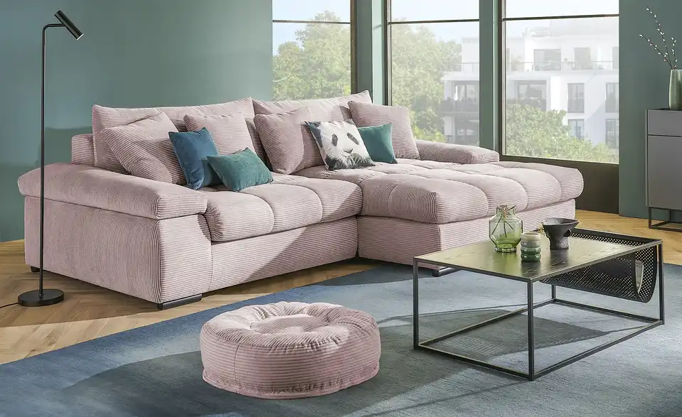 bobb Ecksofa Hella mit trendigem Cordbezug, in Wohnsituation
