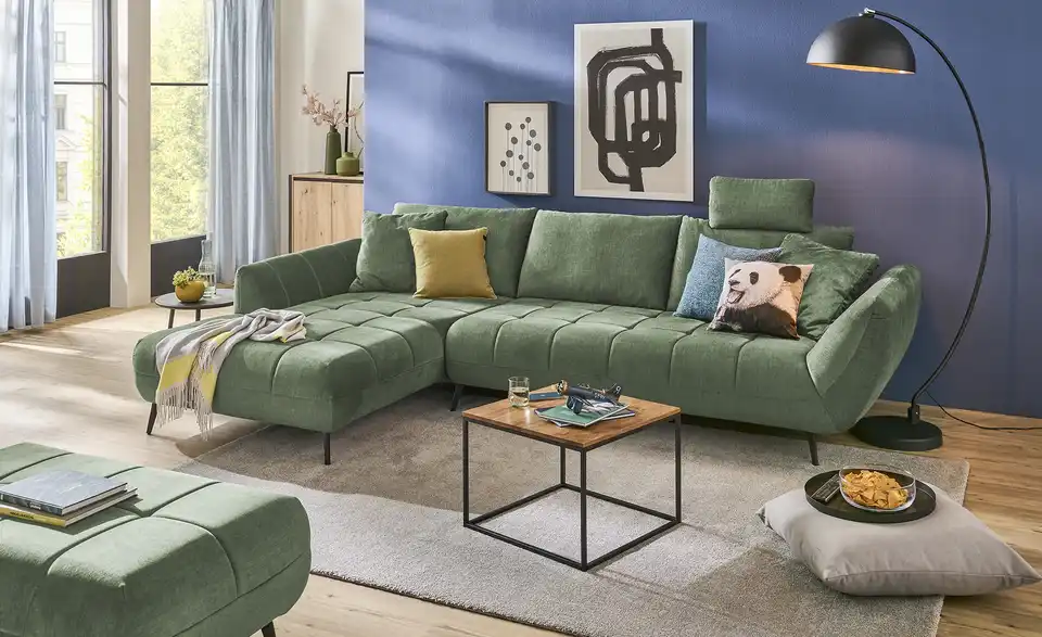 bobb Ecksofa Carly mit Sitztiefenverstellung, in Wohnsituation