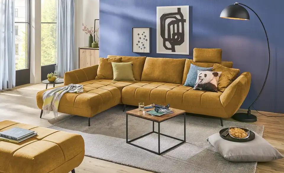 bobb Ecksofa Carly mit Sitztiefenverstellung, in Wohnsituation