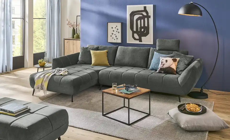 bobb Ecksofa Carly mit Sitztiefenverstellung, in Wohnsituation