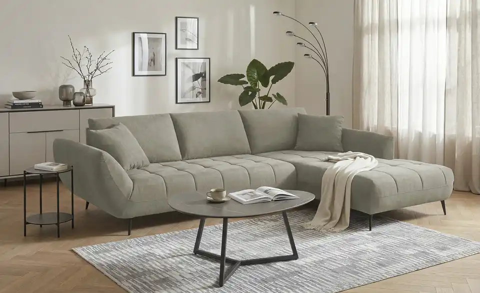 bobb Ecksofa Carly mit Sitztiefenverstellung, in Wohnsituation