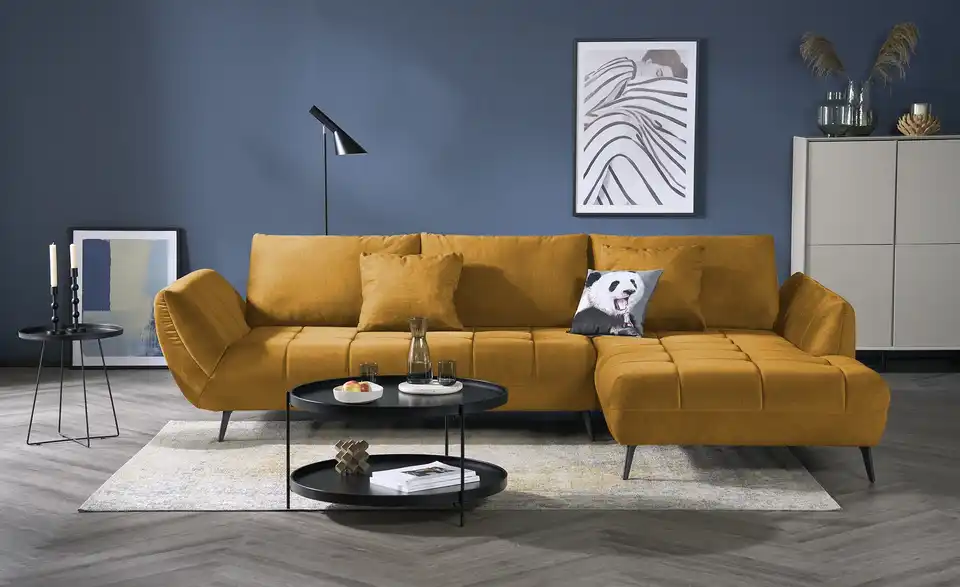 bobb Ecksofa Carly mit Sitztiefenverstellung, Frontansicht