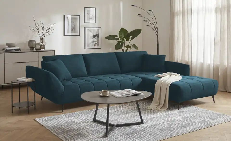 bobb Ecksofa Carly mit Sitztiefenverstellung, in Wohnsituation