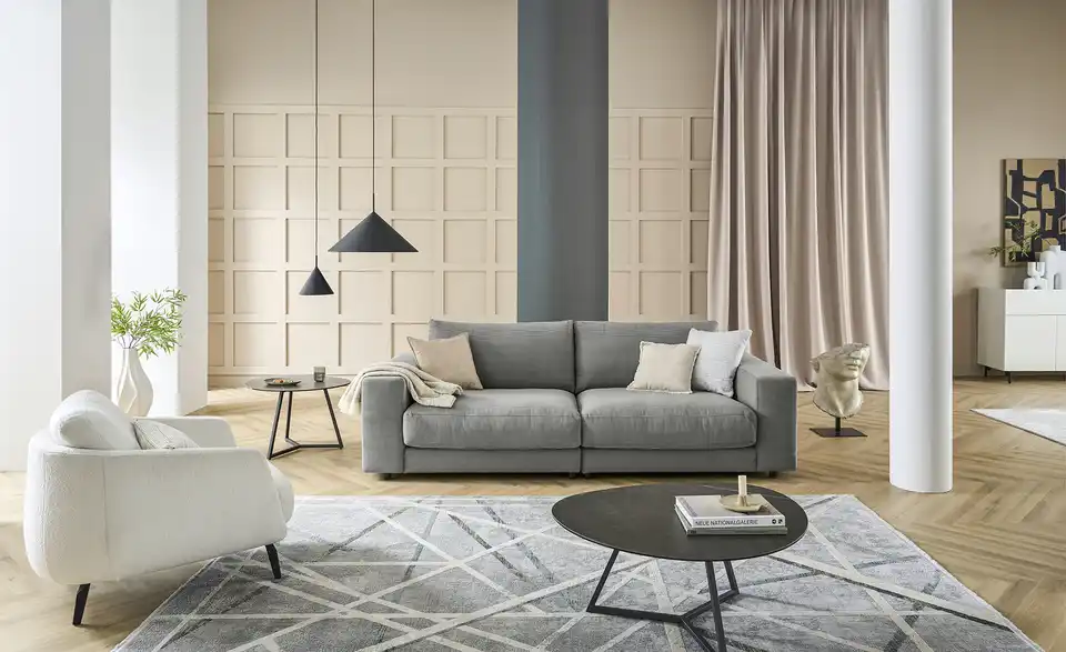 Jette Home Element Modulsofa Sila Einsitzer Armlehne links in Feincord, in Wohnsituation