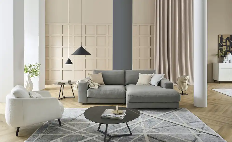 Jette Home Element Modulsofa Sila Einsitzer Armlehne links in Feincord, in Wohnsituation