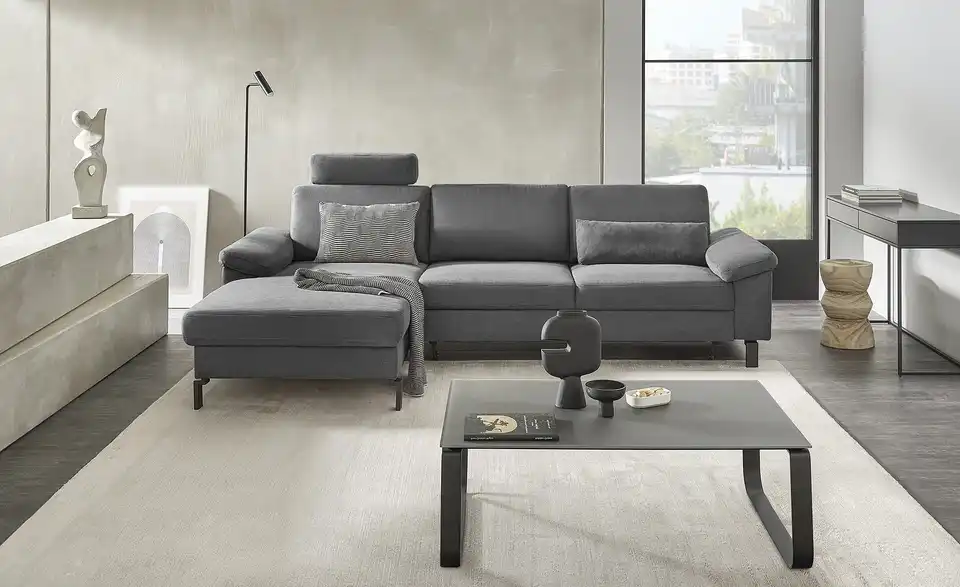 Max Schelling Ecksofa Maximum Move Feincord, in Wohnsituation