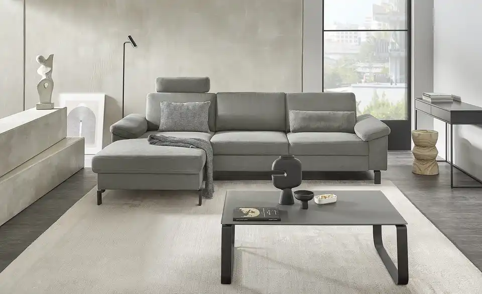 Max Schelling Ecksofa Maximum Move Feincord, in Wohnsituation