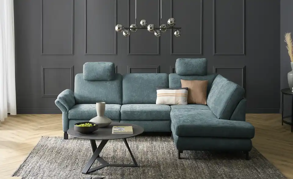 Max Schelling Ecksofa Maximum Plus Flachgewebe, Frontansicht