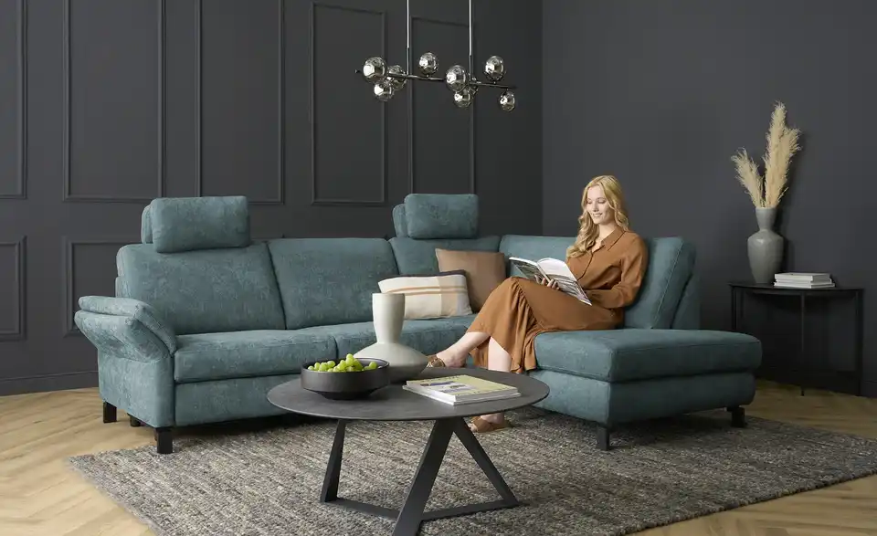 Max Schelling Ecksofa Maximum Plus Flachgewebe, in Wohnsituation