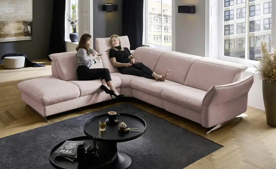 Hukla Ecksofa Michelle Mikrofaser, in Wohnsituation