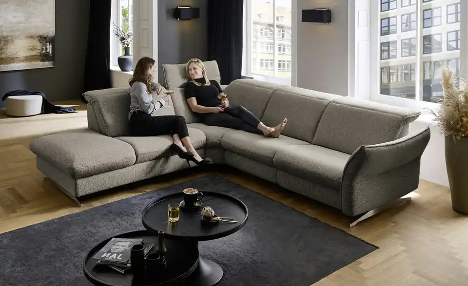 Hukla Ecksofa Michelle Mikrofaser, in Wohnsituation