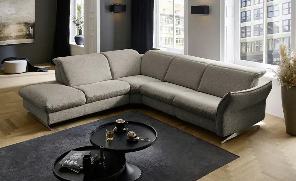 Hukla Ecksofa Michelle Mikrofaser, in Wohnsituation