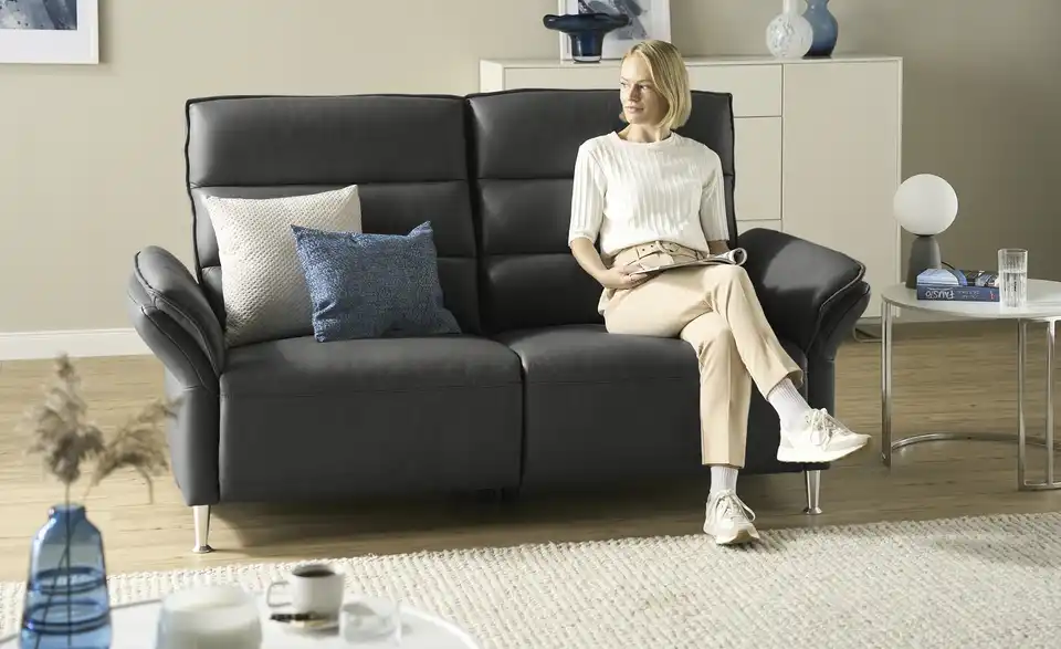 Wohnwert Einzelsofa Marlena Leder, in Wohnsituation