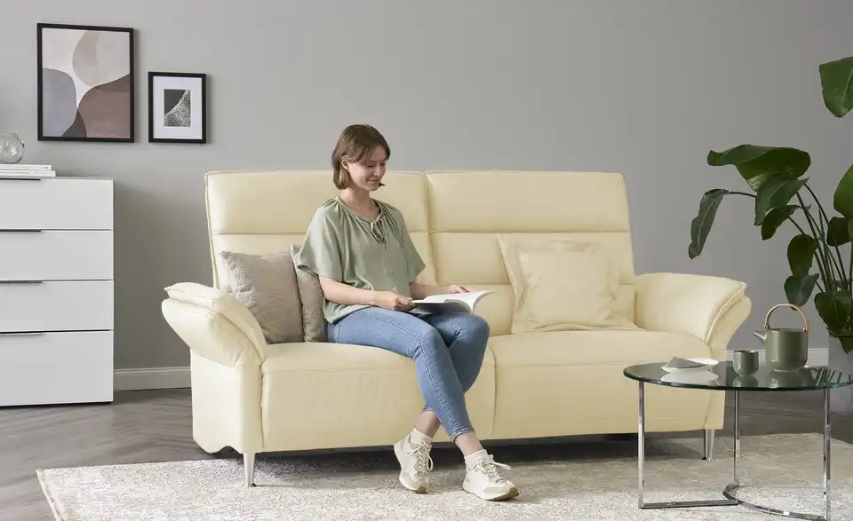 Wohnwert Einzelsofa Marlena Leder, in Wohnsituation