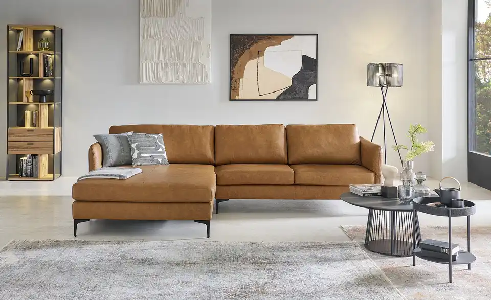 SCHÖNER WOHNEN Kollektion Ecksofa Leder Timeless, in Wohnsituation