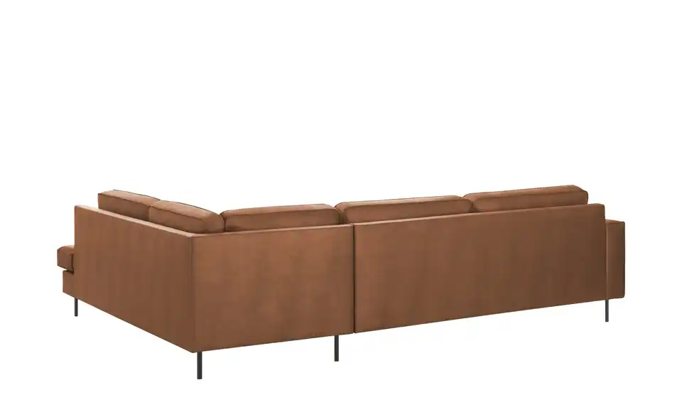 Ecksofa Skaisa aus recyceltem Leder, Rückansicht